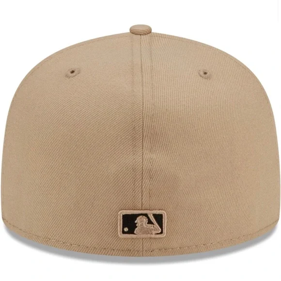 OAKLAND ATHLETICS NEW ERA X JOE FRESH GOODS 59FIFTY FITTED IN TAN WITH PINK